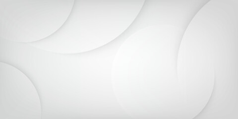 White Abstract Background with Soft Overlapping Shapes and Minimal Modern Design. Modern creative trendy design in vector illustration