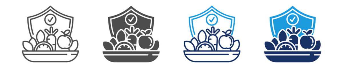 food safety icon sheet multiple concept