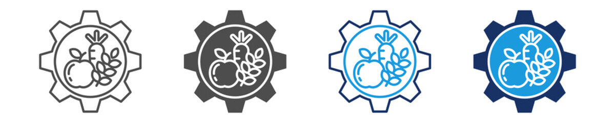 food engineering icon sheet multiple concept