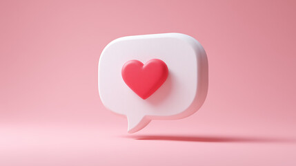 Chat bubble heart notification