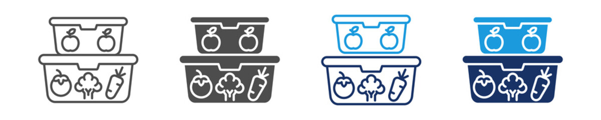 food storage icon sheet multiple concept