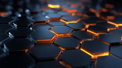 Cyber hexagon pattern background