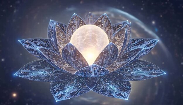 Lunar lotus in celestial harmony