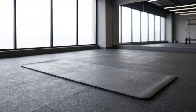 Gym action on a health mat in a bright modern studio with light background for fitness enthusiasts - Powered by Adobe