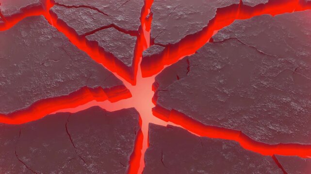  Red aura emanating from cracked obsidian, captured from a low-angle glow shot Rising light and drifting smoke emphasize power and transformation 4K