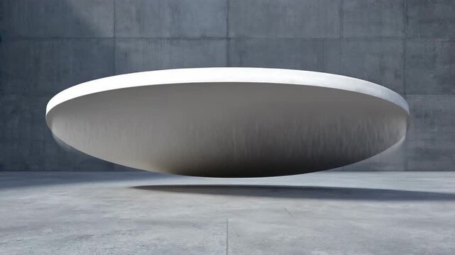 Minimalist empty space with subtle distortion wave visible in thin air 4K