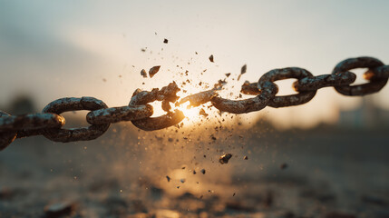 Chain breaking with dramatic impact