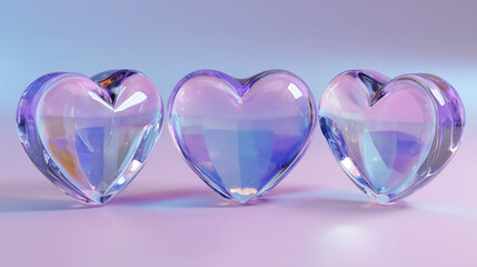 Love symbol glass heart still life
