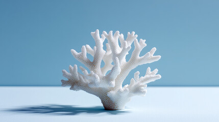 White coral minimal still life composition