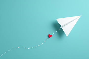 Communication concept paper airplane