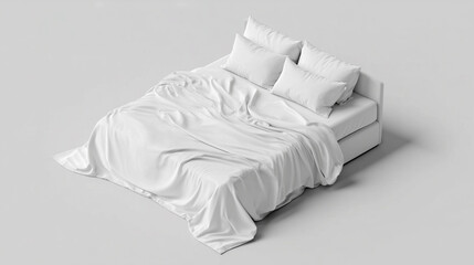 Clean bed linen interior design