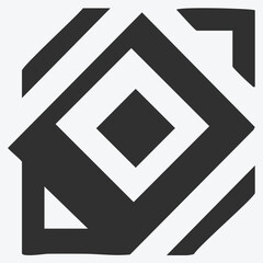 Abstract Black and White Logo Vector Symbol