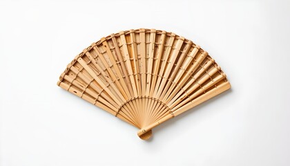 A collection of oriental fans, each boasting intricate designs, displayed side by side against a white background