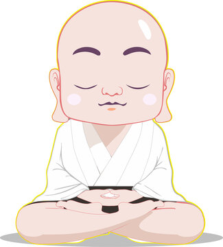 日本の修行僧Stock Illustration | Adobe Stock