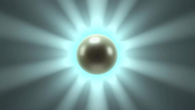  Single pearl floating mid-air, glossy surface, soft specular reflections 4K