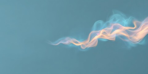 Abstract glowing energy wave on soft blue background representing data flow innovation and digital transformation ideal for technology presentations