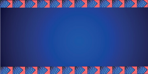 Stylish abstract blue and red geometric arrow pattern border frame background, perfect for contemporary presentations, web design, or graphic layouts