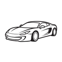 Obraz premium Modern sports car design isolated on transparent background