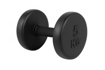 Black 5 kg dumbbell for fitness training