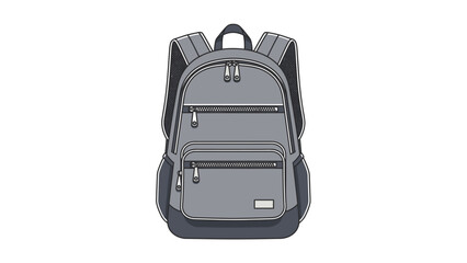 Modern gray backpack with multiple zippers and pockets for organization