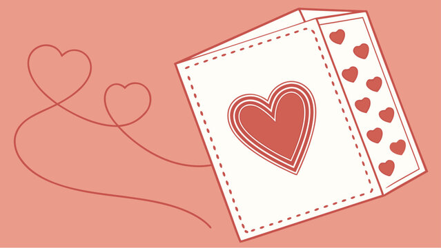 Heartfelt Valentine's Day cards with intertwined love symbols
