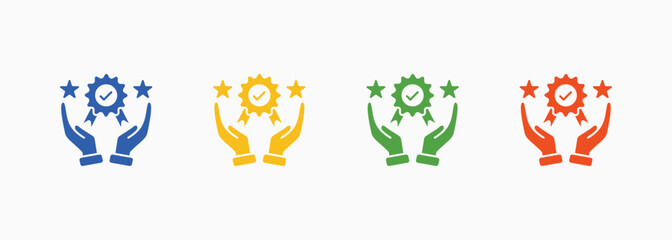 Brand Royalti Icon Set Color Multiple Style Collection