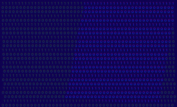 Binary Grid Background in Blue and Purple, Digital Tech Pattern
