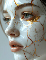 Android with Porcelain Skin