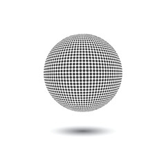 Abstract Dotted Sphere with Halftone Effect