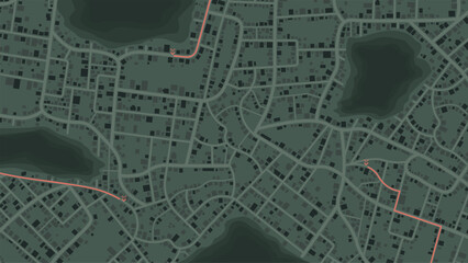 GPS Navigation Map With Pink Route Path And Location Markers. Vector illustration.