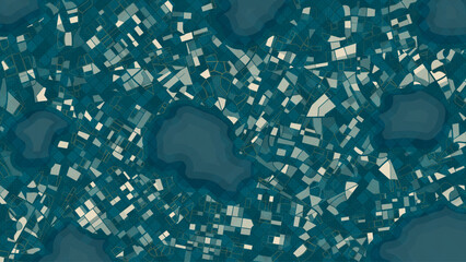 Abstract City Map Background With Geometric Fields Texture. Vector illustration.