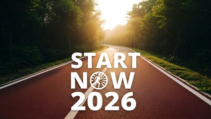 Starting a new journey on a serene road surrounded by lush greenery and trees