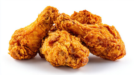 fried chicken wings crispy party snack on white background