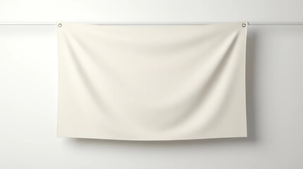 Blank Banner Mockup on White Background for mockup templates