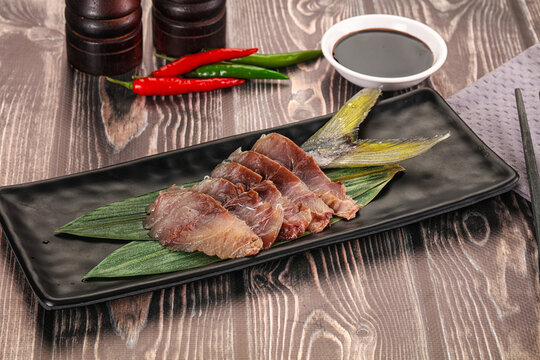 Raw yellowtail fresh fish sashimi