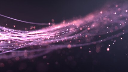 Abstract Pink Light Trails with Bokeh Particles: Modern Background for Creative Projects