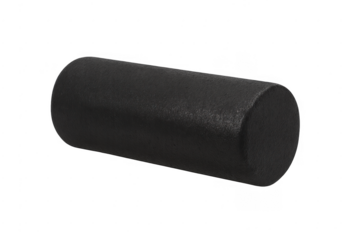 Black foam roller for fitness and muscle recovery