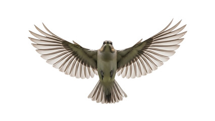 Obraz premium Bird in flight with spread wings isolated on transparent background