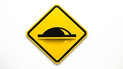 Warning sign for roadwork ahead with black and yellow colors