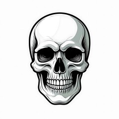 Fototapeta premium Illustrated Skull Graphic Design Element for Artwork