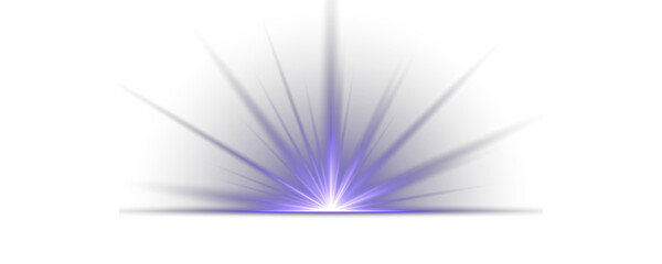 Bright light explosion of sun rays on a dark background. PNG Sunbeam and Sunshine Glow with Lens Effect. Luxurious design style. Glow bright light star, yellow sun rays, bokeh. Vector illustration.