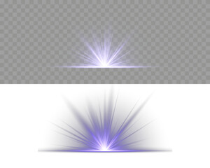 Radiant star effect for modern abstract design, luxurious overlays or colorful visual effects. Bright light explosion of sun rays on a dark background. Glow bright light star, yellow sun rays, bokeh.