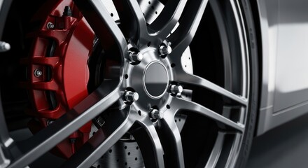 Car Alloy Wheel Closeup.