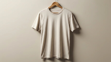 off white t shirt on hangers for mockup