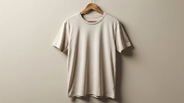 off white t shirt on hangers for mockup