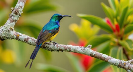 Obraz premium Blue Bird on Branch.