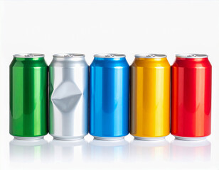 음료-캔-캔음료-알류미늄-재활용-찌그러진-여러개