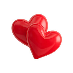 Fototapeta premium Intertwined red hearts