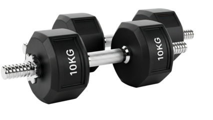 Adjustable 10 kilogram dumbbells for effective strength training and home workouts perfect for fitness enthusiasts and gym advertisements promoting a healthy active lifestyle