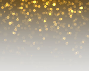 Glistering particles and sparkling starlight. Twinkling lights, golden highlights, and magical bokeh for a holiday atmosphere.